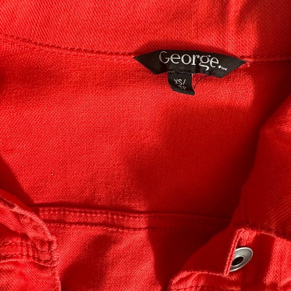 Orange Red denim Jacket - Picture 3 of 3